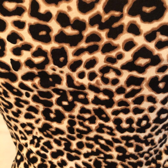 NWOT, Animal Print Ruched Tube Top - Picture 6 of 14